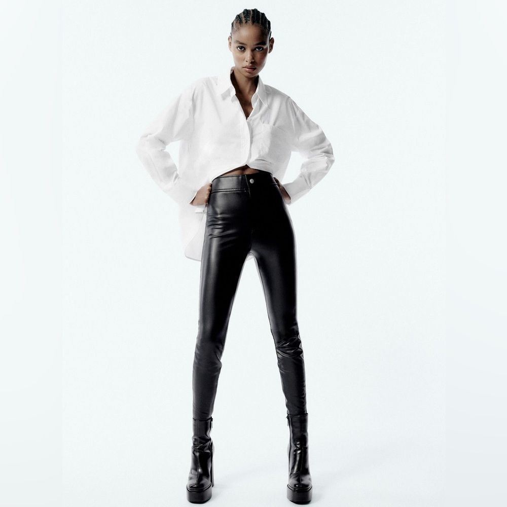 NWOT Zara Leather Pants